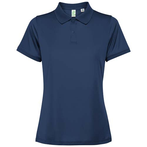 Polo promotionnel femme manches courtes recyclé Tormo ROLY Bleu marine